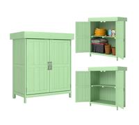 Outsunny Small Shed, Wooden Garden Shed with Openable Hinged Roof and