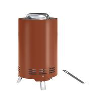 Outsunny Smokeless Fire Pit, 16 x 16 cm Stainless Steel Portable Wood Burning Firepit with Poker, Wood or Pellet Fuelled Tabletop Fire Pit for Garden Camping Bonfire Party, Red Red