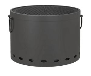 Outsunny Smokeless Fire Pit, 38cm Portable Wood Burning Firepit with Spark Screen and Poker for Garden Patio Picnic, Dark Grey