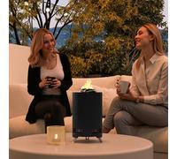 Outsunny Stainless Steel Smokeless Wood Burning Firepit Garden Fire Pit - Black | TJ Hughes