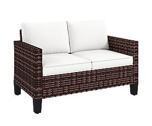 OutSunny Sofa 1,280 x 740 x 750 mm Steel, PE Rattan Brown Outdoor