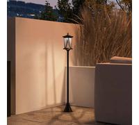 Outsunny Solar Lamp Post Light, 1.3 M LED Outdoor Street Light, Waterproof IP44 for Patio, Garden, Pathway, Cool White Black
