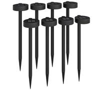 Outsunny Solar Stake Lights 8 Pack, IP44 Pathway Lighting, Auto On/Off LED, Black