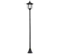 Outsunny Outdoor Garden Solar Post Lamp Sensor Light LED Lantern Bollard Pathway Torch Light 1.77m Tall Black