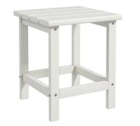 Outsunny Square Coffee Table, HDPE Tabletop and Frame for Porch, Garden, Side Table, 38 x 38 x 46 cm, White