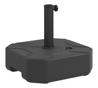 Outsunny Square Garden Parasol Base, Garden Umbrella Stand, Filled Up to 25kg with Stand or 20kg with Water for Garden, Poolside, Black