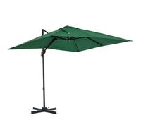 Outsunny Square Umbrella Parasol With360 Rotation 245Lx245Wx248H cm-Green
