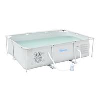 Outsunny Steel Frame Swimming Pool With Filter Pump And Reinforced Sidewalls - Grey, Grey