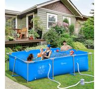Outsunny Steel Frame Swimming Pool - Blue