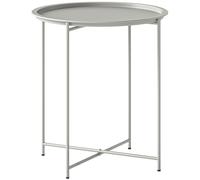 Outsunny Steel Removable Tray Top Garden Table - White