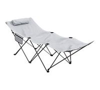 OutSunny Sun Lounger 1,800 x 580 x 660 mm Light Grey Outdoor