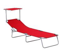 OutSunny Sun Lounger 84B-001RD Red