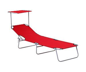 OutSunny Sun Lounger 84B-001RD Red