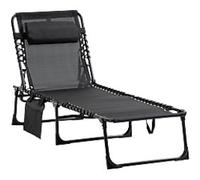 OutSunny Sun Lounger 84B-812BK Black