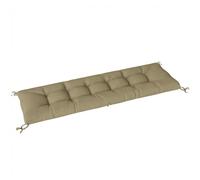 Outsunny Sun Lounger Cushion Memory Foam with Ties Fits 190 x 60 cm Sand | Patio Garden Chair Cushion, Outdoor Seat Pad, for Lounger