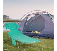 Outsunny Beach Chaise Lounge Portable - Green