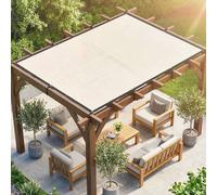 Outsunny Sun Shade Sail With Uv Protection 2 X 3 M Beige Beige