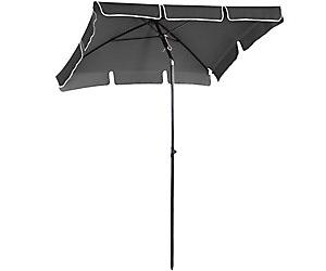 OutSunny Sun Umbrella Water-Resistant Aluminum, Metal, Polyester Grey