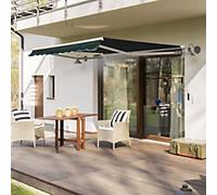 OutSunny Sunshade Awning Manual Aluminium Green