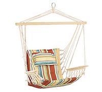 Outsunny Striped Hammock Chair with Pillow, Multi