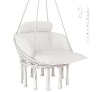 OutSunny Swing Chair Steel, Cotton Cream Outdoor