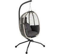 OutSunny Swing Chair Steel, PL (Polyester) 1,100 x 1,000 x 1,880 mm Dark Grey Outdoor