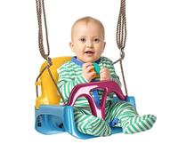 Outsunny Swing Seat for Toddler 3 in 1 Baby Swing with Belt Light Blue