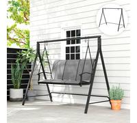 Outsunny Swing Stand, Meta Swing Frame, 240kg Weight Capacity, Black - 210W x 115D x 173Hcm - Steel - Black