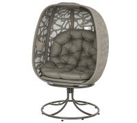 Elegant 360° Swivel Basket Seat with Padded Cushions for Comfort