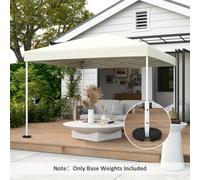 Outsunny Gazebo Tent Weight Base 8.8kg Set of 4 - Size: 4 Piece - Black - Wilko