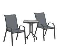 Outsunny Three-Piece Outdoor Garden Set - Grey