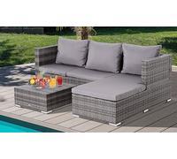 Outsunny Three-Piece Rattan-Effect Garden Storage Sofa Set