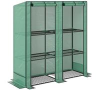 Outsunny Three-Tier Mini Greenhouse - Green