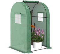 Outsunny Tomato Greenhouse, Garden Growhouse with Roll-up Door and 2 Mesh Windows, Portable Indoor Outdoor Green House, 94 x 94 x 150cm, Green