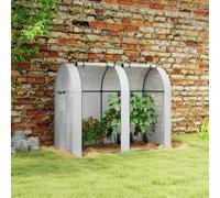 Outsunny Tomato Greenhouse With 2 Roll-Up Doors, 185 X 94 X 150Cm, White