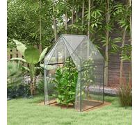 Outsunny Tomato Greenhouse With 2 Zipped Doors, Outdoor Green House, Clear