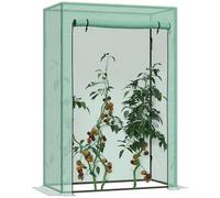 Outsunny 100 x 50 x 150cm Greenhouse w/ Zipper Roll-up Door Outdoor Green, Green