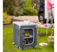 Outsunny Travel Camping Outdoor Kitchen Cupboard - Grey / 60cm