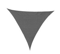 Outsunny Triangle Garden Sun Shade Sail, UV Protection Canopy with Steel Rings, Ropes, Outdoor Patio Shelter, Grey