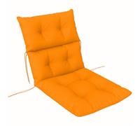 Outsunny Tufted Adirondack Chair Cushion, Thick Garden Seat Cushion Pad with Backrest, Rocking Chair Cushion with Ties for Outdoor and Indoor Use, Orange