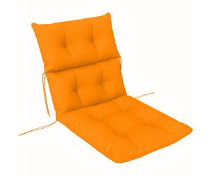 Outsunny Tufted Adirondack Chair Cushion, Thick Garden Seat Cushion Pad with Backrest, Ties for Outdoor and Indoor Use, Orange