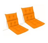 Outsunny Tufted Adirondack Chair Cushions Set of 2 Thick Backrest Orange