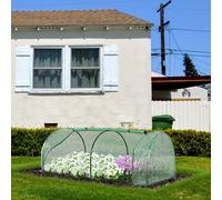 Outsunny Tunnel Greenhouse Grow House Steel Frame PE Green 200x100x80 cm