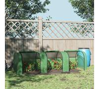 Outsunny Tunnel Greenhouse Steel Frame For Garden W/ Zipper Doors