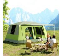 Outsunny Two Room Dome Tent Camping Shelter w/ Porch and Portable