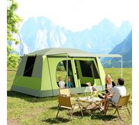 Outsunny Two Room Dome Tent Camping Shelter w/ Porch and Portable