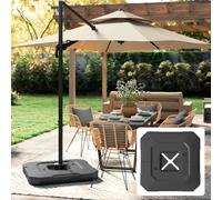 Outsunny Umbrella Weights for Cantilever Parasol, 2 PCS Parasol Base Weights, Black