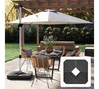 Outsunny Umbrella Weights For Offset Parasols, 80Kg Sand Or 60Kg Water Filled