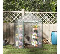 Outsunny Walk In Greenhouse Garden Clear Pvc Frame Shelves Reinforced Plant Grow