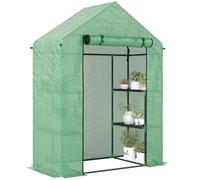 Outsunny Walk In Greenhouse with Shelves, Portable Gardening Plant